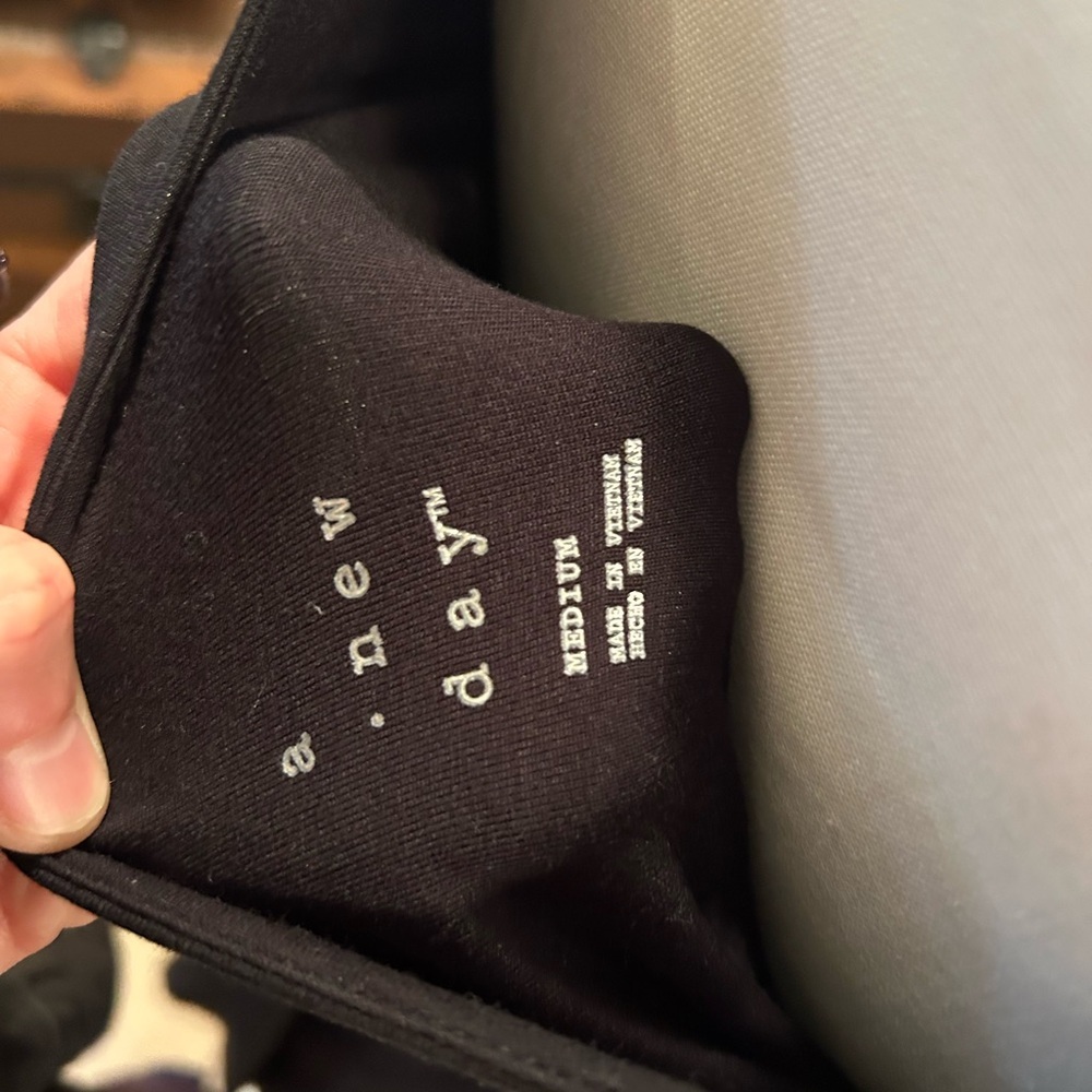 A New Day Black Fit & Flare Tank Dress soft Stretch Casual Mini summer travel M - Picture 3 of 5